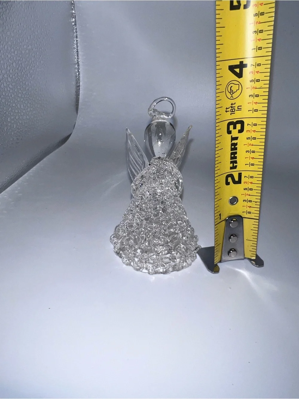 Clear glass angel figurine